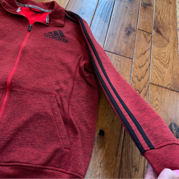 Adidas | Red & Black Climawarm Team Issue Fleece Jacket | Sz M - Picture 8 of 11